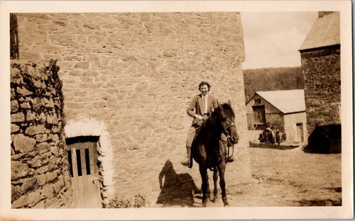 Old photo woman - photo, horse