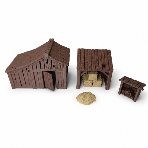Rural storage yard set shed - rural,