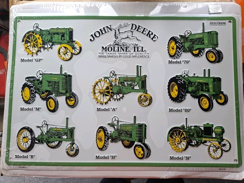 John deere metal - metal, sign,