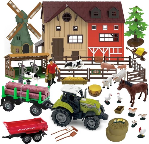 136pcs farm animals toys - farm, set